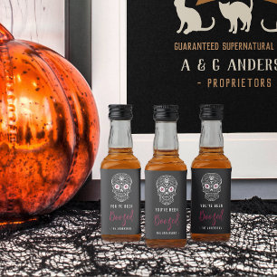 Étiquettes Pour Bouteilles De Liqueur Crâne de Calavera Vous avez été boisé Halloween