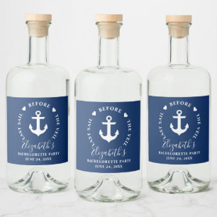 Étiquettes Pour Bouteilles De Liqueur Dernière Voile Avant Le Veil Bachelorette Party