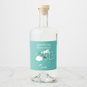 Étiquettes Pour Bouteilles De Liqueur Destination Mariage Fidji