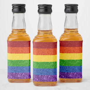 Étiquettes Pour Bouteilles De Liqueur Drapeau de la Fierté arc-en-ciel LGBT Parties scin