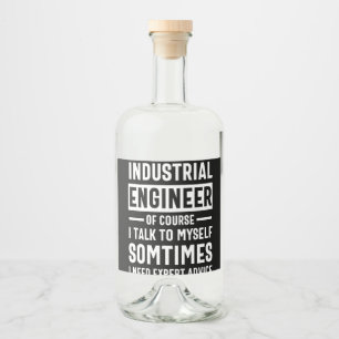 Étiquettes Pour Bouteilles De Liqueur Drôle Ingénieur Industriel Cadeau