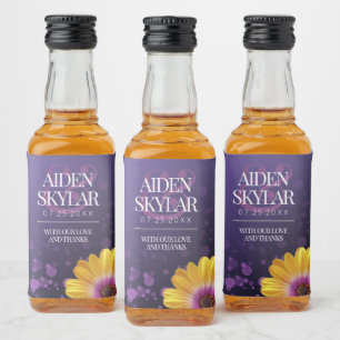 Étiquettes Pour Bouteilles De Liqueur Elegant Golden Daisy