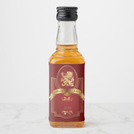 Étiquettes Pour Bouteilles De Liqueur Élégant mariage rouge