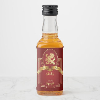 Étiquettes Pour Bouteilles De Liqueur Élégant mariage rouge