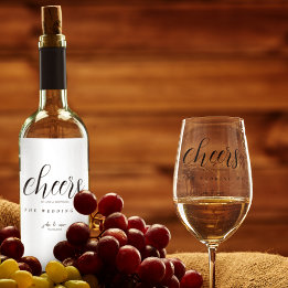 Étiquettes Pour Bouteilles De Liqueur Elégant thème Mariage noir et blanc