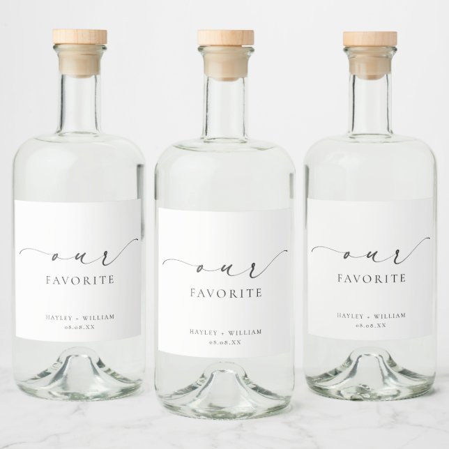 Étiquettes Pour Bouteilles De Liqueur Ellesmere Notre Favorite Faveur (Bouteilles)