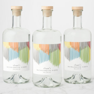 Étiquettes Pour Bouteilles De Liqueur Enterrement de vie de jeune fille Moderne Frange A