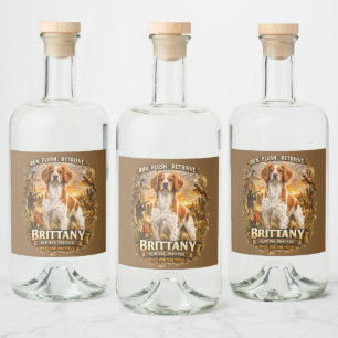 Étiquettes Pour Bouteilles De Liqueur Épagneul breton