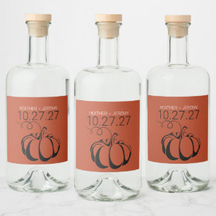 Étiquettes Pour Bouteilles De Liqueur Épice citrouille