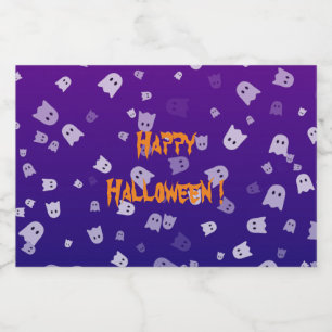 Étiquettes Pour Bouteilles De Liqueur Fantômes d'Halloween