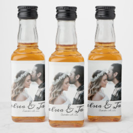 Étiquettes Pour Bouteilles De Liqueur Faveur de mariage photo personnalisée