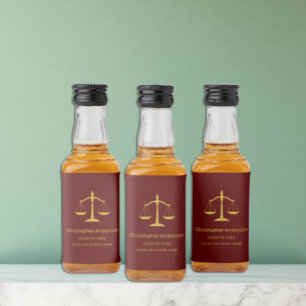 Étiquettes Pour Bouteilles De Liqueur Fête de fin d'études de professionnel juridique