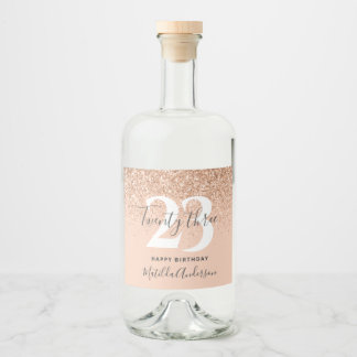 Étiquettes Pour Bouteilles De Liqueur Fille parties scintillant scintillante anniversair