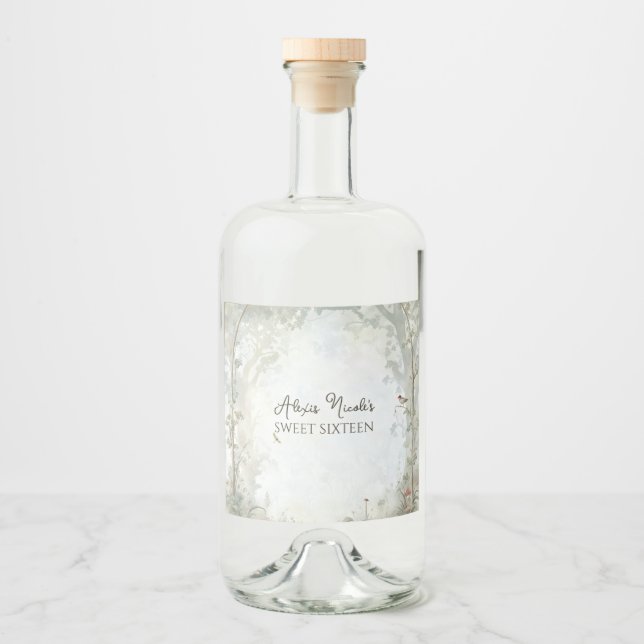 Étiquettes Pour Bouteilles De Liqueur Forêt enchantée Ethereal (Devant)