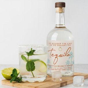 Étiquettes Pour Bouteilles De Liqueur Funny Tropical Bachelorette Week-end