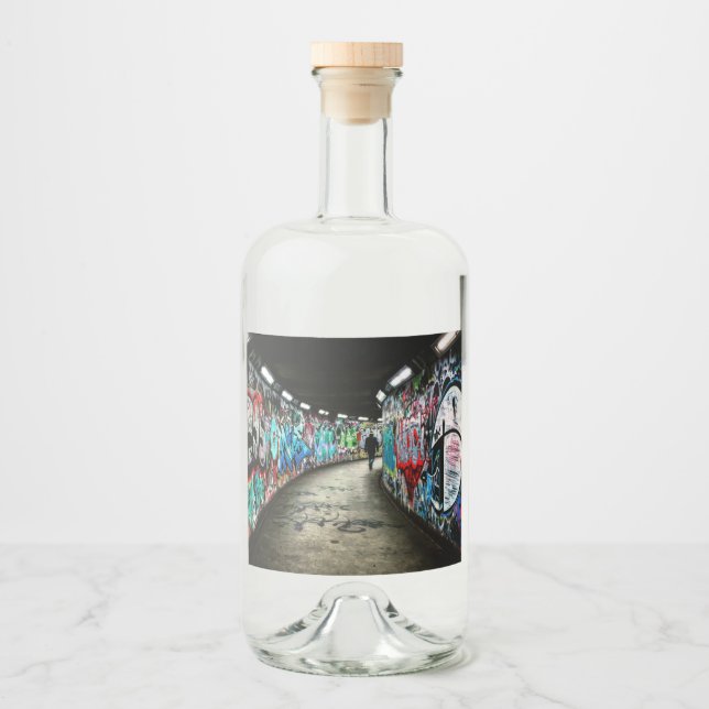 Étiquettes Pour Bouteilles De Liqueur Graffiti de métro (Devant)