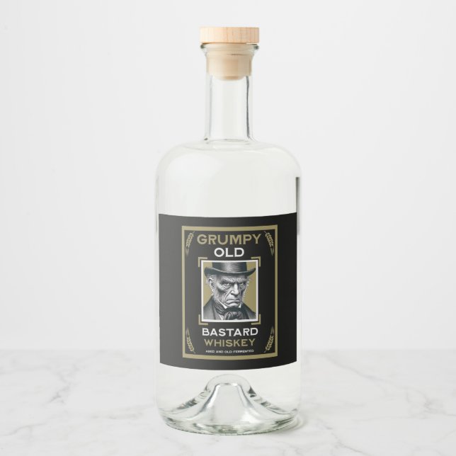 Étiquettes Pour Bouteilles De Liqueur Grumer Vieux Barré Whiskey (Devant)