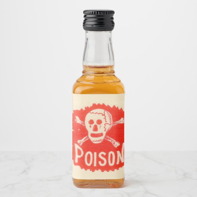 Étiquettes Pour Bouteilles De Liqueur Halloween faux poison (Devant)