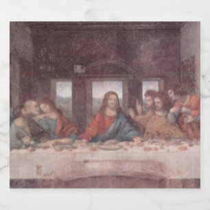 Étiquettes Pour Bouteilles De Liqueur Jésus "Yeshua" La Dernière Cène, Léonard de Vinci