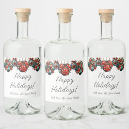 Étiquettes Pour Bouteilles De Liqueur Joyeuses fêtes