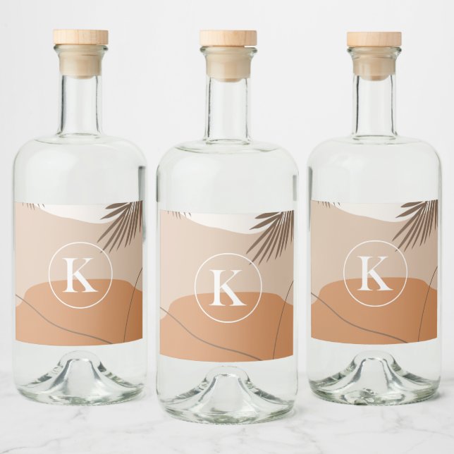 Étiquettes Pour Bouteilles De Liqueur K - Lettre monographie initiale K Conception abstr (Bouteilles)