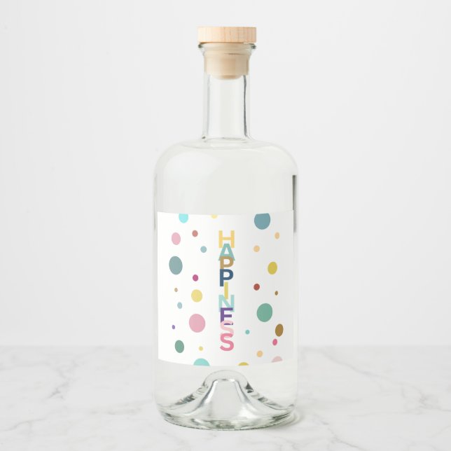 Étiquettes Pour Bouteilles De Liqueur La bulle du bonheur (Devant)