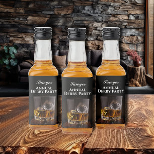 Étiquettes Pour Bouteilles De Liqueur Le Whiskey personnalisé Rocks Glass Derby Mini