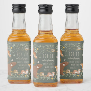 Étiquettes Pour Bouteilles De Liqueur Les animaux des bois Les amis de la forêt Le Merci
