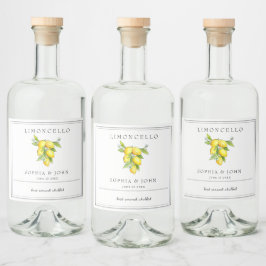 Étiquettes Pour Bouteilles De Liqueur Limoncello à l'italienne citron