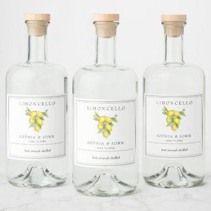 Étiquettes Pour Bouteilles De Liqueur Limoncello à l'italienne citron