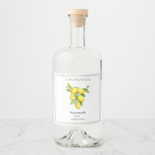 Étiquettes Pour Bouteilles De Liqueur Limoncello au citron à l'italienne