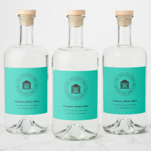Étiquettes Pour Bouteilles De Liqueur Logo d'entreprise Name Étiquettes de bouteille