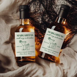 Étiquettes Pour Bouteilles De Liqueur Margaritas avec mes señoritas week-end de jeune fi