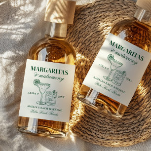 Étiquettes Pour Bouteilles De Liqueur Margaritas et mariage Weekend d'enterrement de vie