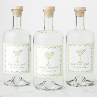 Étiquettes Pour Bouteilles De Liqueur "Marges & Mariage" Lime Bachelorette Tequila