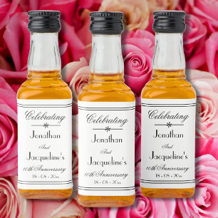 Étiquettes Pour Bouteilles De Liqueur Mariage Anniversaire mignon Personnalisé Mini Vint