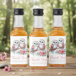Étiquettes Pour Bouteilles De Liqueur Mariage champêtre bohème remerciement de chêne Hib