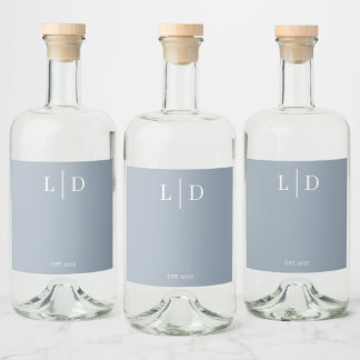 Étiquettes Pour Bouteilles De Liqueur Mariage personnalisé minimal et simple