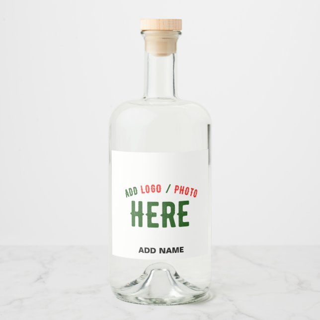 ÉTIQUETTES POUR BOUTEILLES DE LIQUEUR MARQUE BLANCHE MODERNE ET PERSONNALISABLE VÉRIFIÉE (Devant)