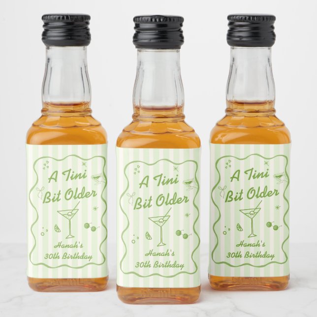 Étiquettes Pour Bouteilles De Liqueur Martini fête d'anniversaire (Bouteilles)