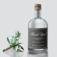 Merci Mariage Elegance simple blanc sur noir