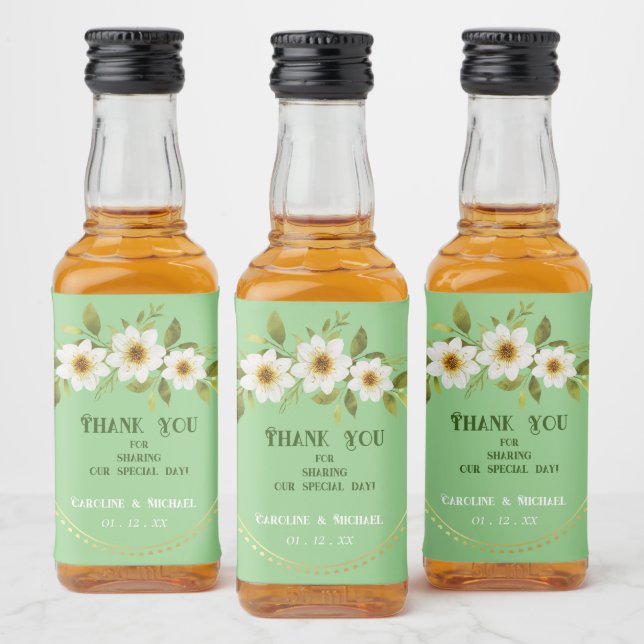 Étiquettes Pour Bouteilles De Liqueur Mini mariage facile à personnaliser (Bouteilles)