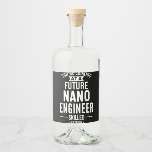 Étiquettes Pour Bouteilles De Liqueur NANO cadeau ingénieur