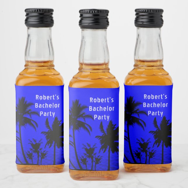 Étiquettes Pour Bouteilles De Liqueur Night Palms Bachelor Party (Bouteilles)