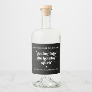 Étiquettes Pour Bouteilles De Liqueur Noël de l'esprit de vacances