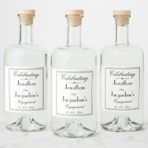 Étiquettes Pour Bouteilles De Liqueur Noms Customisés simples et élégants