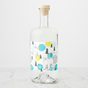 Étiquettes Pour Bouteilles De Liqueur Ours polaire