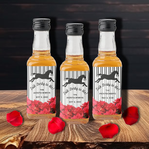 Étiquettes Pour Bouteilles De Liqueur Parlez Derby à moi Hippocampe et Roses