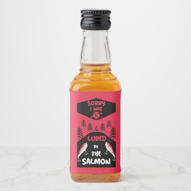 Étiquettes Pour Bouteilles De Liqueur Pêche saumon Canada (Devant)
