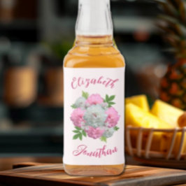 Étiquettes Pour Bouteilles De Liqueur Peony Bouquet Mariage